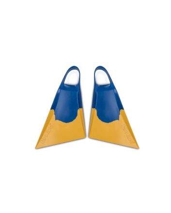 Aletas de Bodyboard Pride Vulcan V3 Pierre Louis Costes azules y amarillas 