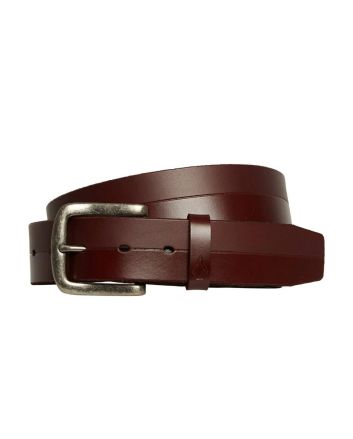 Cinturón de cuero Volcom Bistone marrón para Hombre enrollado