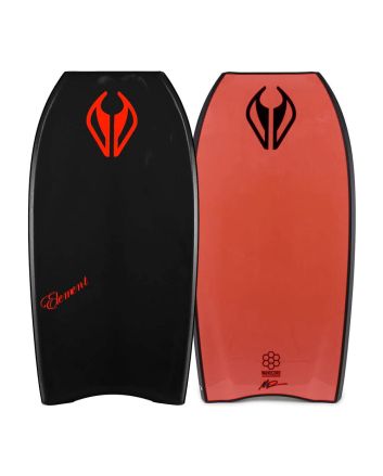 Tabla de Bodyboard NMD Element PE HD Negro-Rojo Flúor