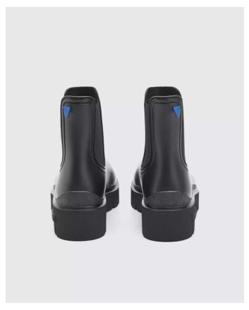 Botines de lluvia Verbenas Mae Mate Negros para mujer