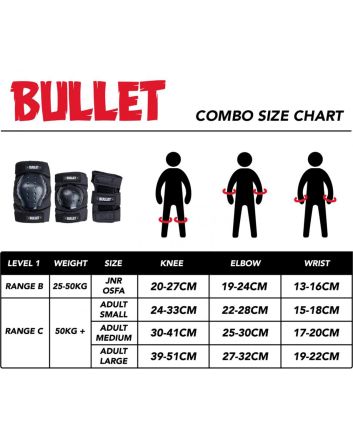 Juego Protecciones de Skate Bullet Triple Padset Standard Combo Junior Rosa Rodilleras Coderas y Muñequeras