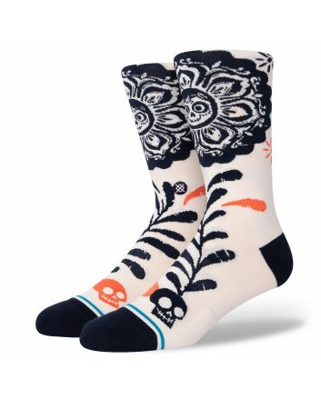 Calcetines Stance Planted Unisex Colección Coco Pixar en talla L en color blanco y detalles en negro