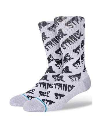 Calcetines Stance Repeater Screen Unisex en color gris y detalles en negro