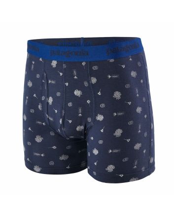 Calzoncillos Patagonia M's Essential Boxer Briefs 3'' Azul Marino Floral para hombre 