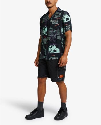 Hombre con camisa de manga corta Deus Ex Machina Primitive Negra