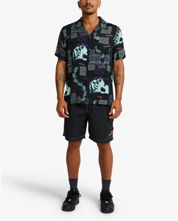 Hombre con camisa de manga corta Deus Ex Machina Primitive Negra