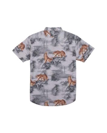 Camisa de manga corta Vissla Misty Mountain Gris para hombre