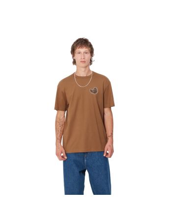 Hombre con camiseta orgánica de manga corta Carhartt WIP Brown Ducks Marrón