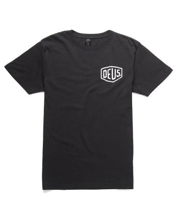 Camiseta de manga corta Deus Ex Machina Berlin Address Negra para hombre