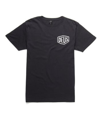 Camiseta de manga corta Deus Ex Machina Milano Address negra para hombre