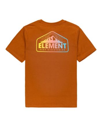 Camiseta de manga corta Element Brand Malta naranja para niños de 8 a 16 años