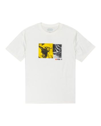 Camiseta de manga corta Element Yoda Star Wars Collection blanca para hombre