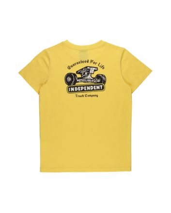 Camiseta de manga corta Independent Youth GFL Truck Co amarilla para niño