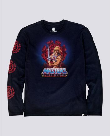 Camiseta de manga larga Element Masters of the Universe He-Man negra para hombre