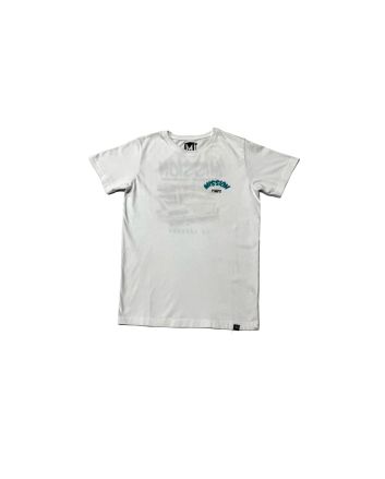 Camiseta de manga corta Mission Youth Basic Logo La Lanzada Blanca para niños de 8-16 años