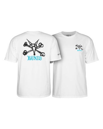 Camiseta de manga corta Powell Peralta Rat Bones Blanca para hombre
