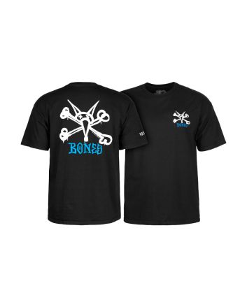 Camiseta de manga corta Powell Peralta Youth Rat Bones Negra para Niño