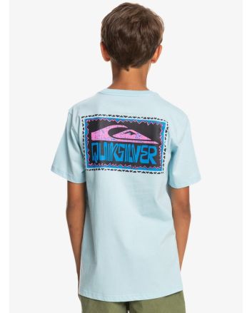 Niño con camiseta de manga corta Quiksilver Warped Frames Youth azul celeste