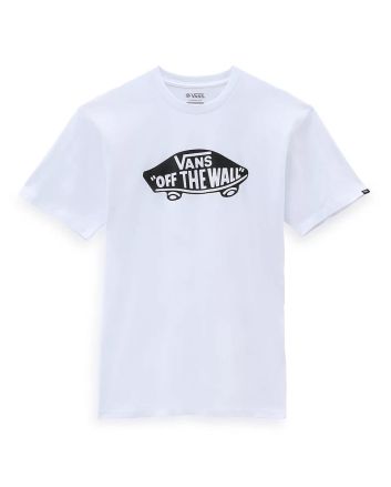 Camiseta de manga corta Vans Style 76 Blanca con logo negro para hombre