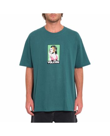 Hombre con camiseta de manga corta orgánica Volcom Underfaced Evergreen