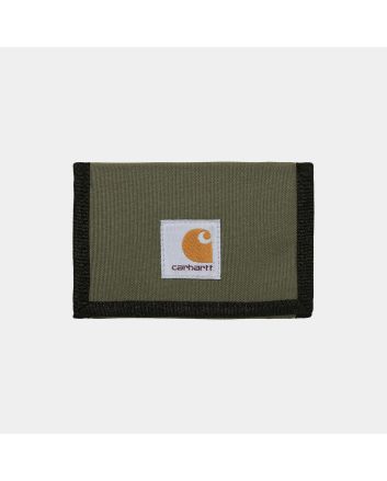 Cartera de triple hoja con cierre de velcro Carhartt WIP Alec Wallet Office Green para hombre