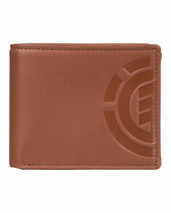 Cartera de cuero sintético con triple hoja Element Daily Wallet Marrón para hombre