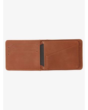 Cartera de triple hoja Quiksilver Stay Country marrón para hombre