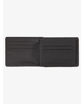 Cartera de triple hoja Quiksilver Stitchy negra para hombre