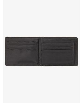 Cartera de cuero sintético con triple hoja Quiksilver Stitchy Marrón Chocolate para hombre