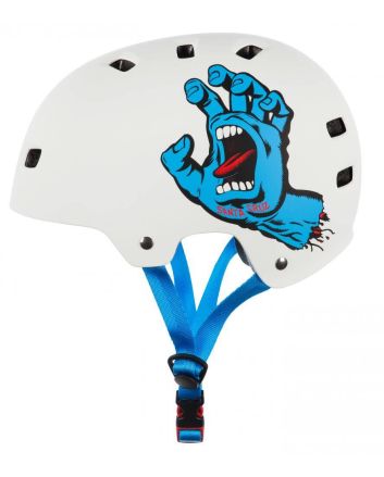 Casco Skateboard Bullet x Santa Cruz Screaming Hand blanco para adulto