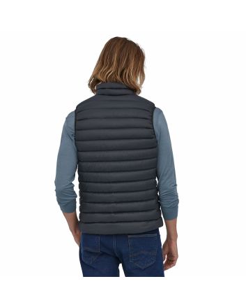 Hombre con chaleco acolchado impermeable Patagonia Down Sweater Vest Negro