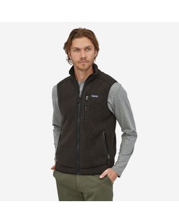 Hombre con chaleco polar Patagonia M's Retro Pile Vest Negro