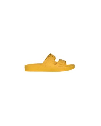 Chanclas ecológicas Cacatoès Kids Rio de Janeiro en color mostaza para niño