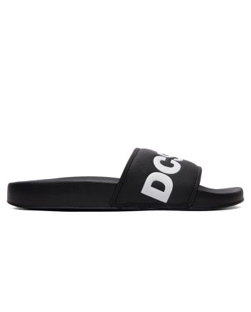 Chanclas Slider DC Shoes Slide negras y blancas para hombre