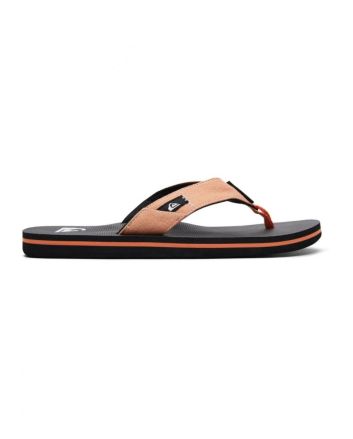 Chanclas Quiksilver Molokai Abyss naranjas y negras para hombre