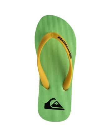 Chanclas Quiksilver Molokai verdes con detalles en negro y amarillo para chico