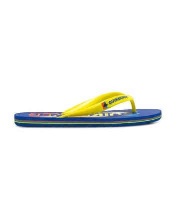 Chanclas de playa Molokai Wordmark Youth azules y amarillas para niño
