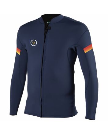 Chaqueta de neopreno Vissla Raditude 2mm con cremallera frontal azul marino para hombre