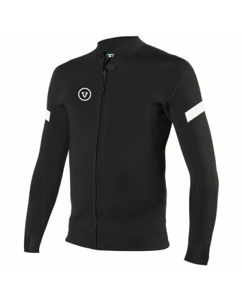 Chaqueta de Neopreno con cremallera frontal Vissla Raditude 2mm Front Zip Negra para hombre
