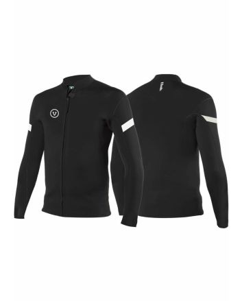 Chaqueta de Neopreno con cremallera frontal Vissla Raditude 2mm Front Zip Negra para hombre