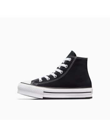 Zapatillas Converse de plataforma Chuck Taylor All Star EVA Lift Canvas Platform High Top negras y blancas Unisex 