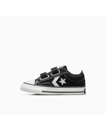 Zapatillas con velcro Converse Star Player 76 Easy-On Foundational Canvas Toddler negras para niños de 1 a 4 años