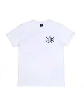 Camiseta de Manga Corta Deus Ex Machina Biarritz Address blanca para Hombre 