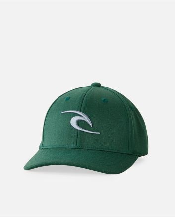 Gorra Rip Curl Tepan Flexfit verde para niño