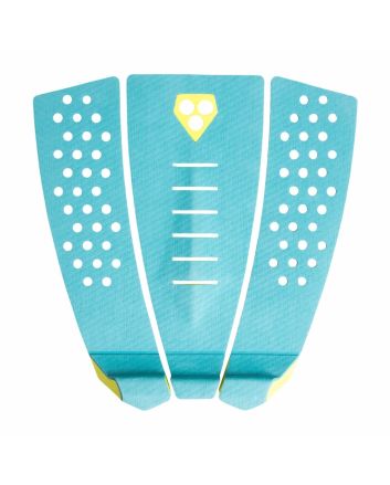 Grip para tabla de surf Gorilla Skinny Three Traction azul y lima Tail Pad 3 piezas