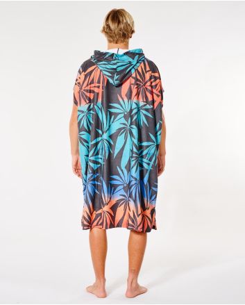 Hombre con poncho de surf Rip Curl Mix Up Print multicolor con estampado tropical 