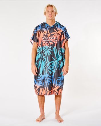 Hombre con poncho de surf Rip Curl Mix Up Print multicolor con estampado tropical 