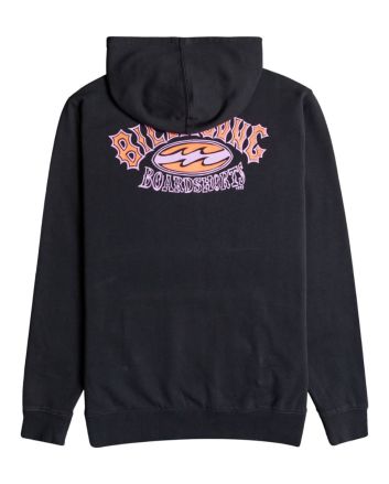 Sudadera con capucha Billabong Born in 73 negra para hombre 