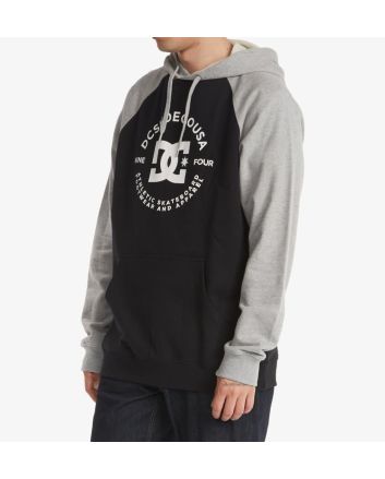 Hombre con sudadera de capucha DC Shoes DC Star Pilot negra y gris 