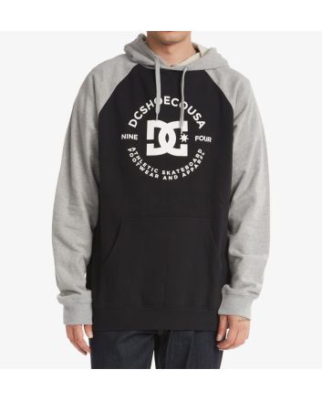 Hombre con sudadera de capucha DC Shoes DC Star Pilot negra y gris 